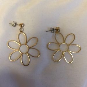 Gold flower earrings